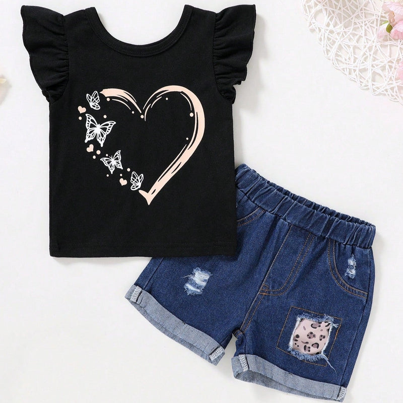 Conjunto de Short e Camiseta de menina Ruthe