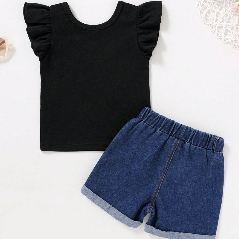 Conjunto de Short e Camiseta de menina Ruthe