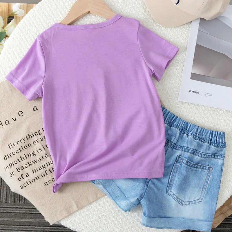 Conjunto de Short e Camiseta de menina Alana