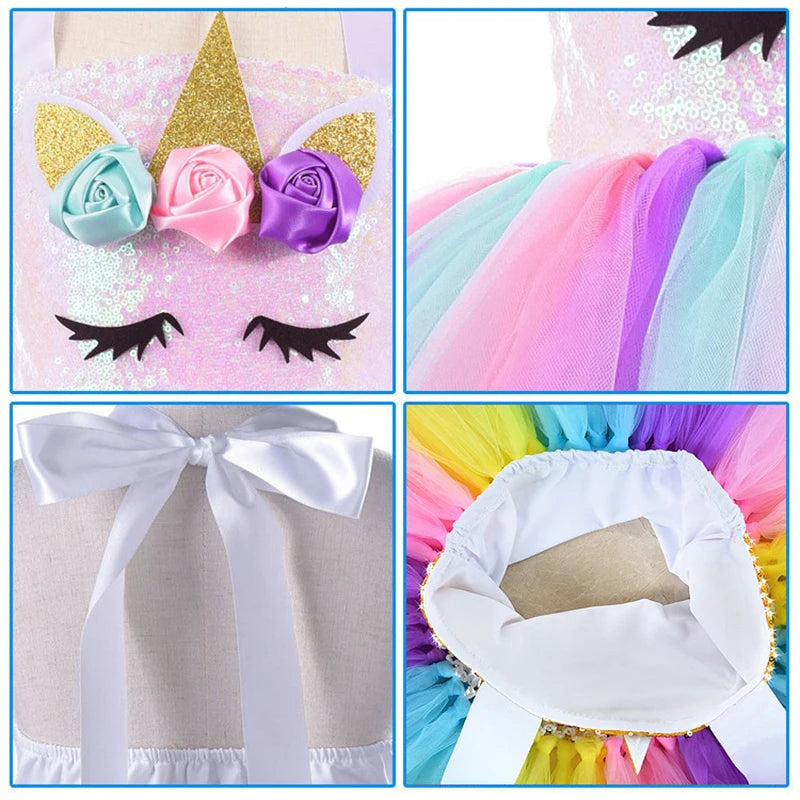 Fantasia Unicornio Tutu com LED