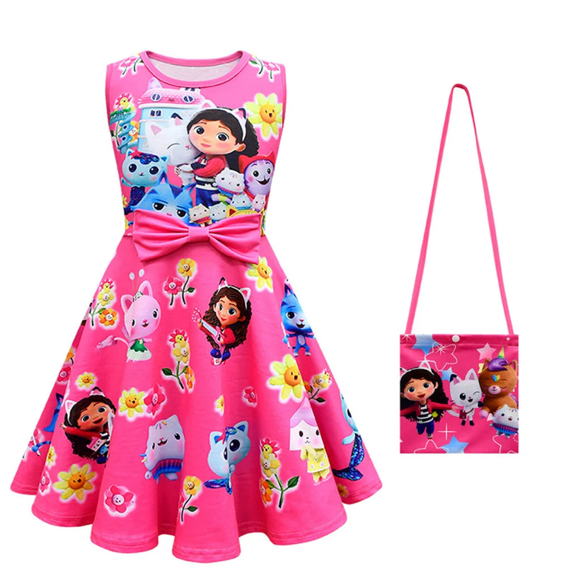 Vestido Gabby's Dollhouse com bolsa