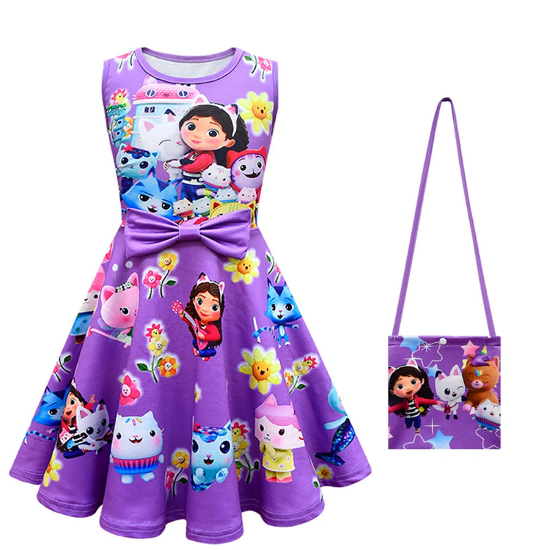 Vestido Gabby's Dollhouse com bolsa