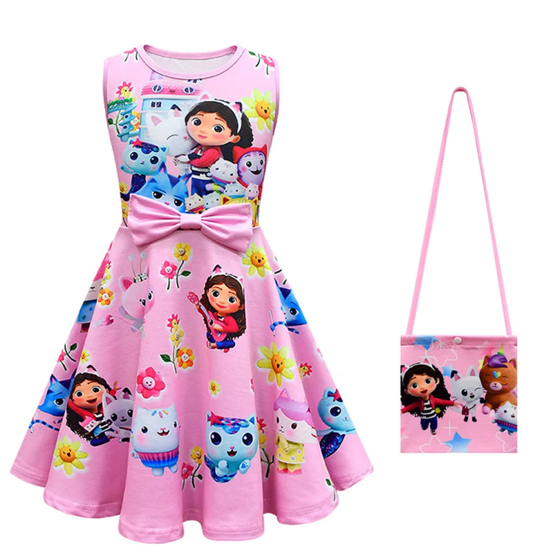 Vestido Gabby's Dollhouse com bolsa