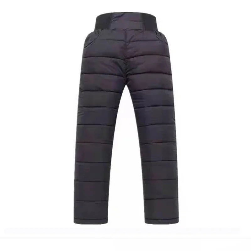 Calça Infantil  Acolchoada, calça grossa quente, material impermeável, elástico de cintura alta