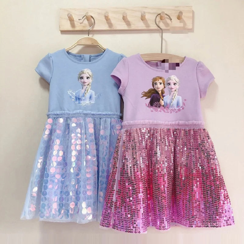 Vestido Frozen Lantejoulas