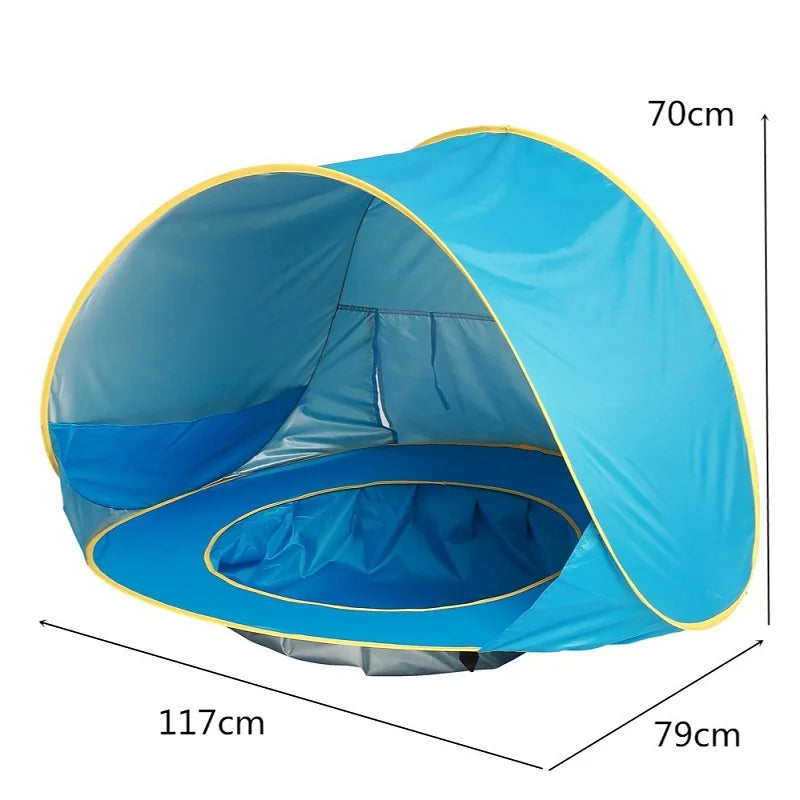 Tenda portátil de praia para bebê  com Proteção UV